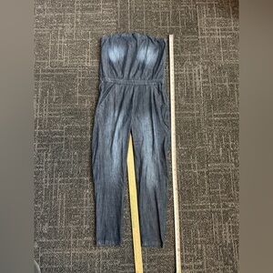 Judy Blue Women's Denim Sleeveless Jumpsuit Small Dark Denim